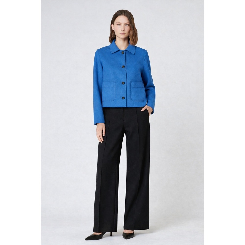 Harris Wharf London blazer size US 4 / IT 38 cropped azure wool‎